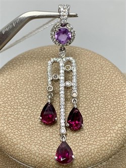 *Подвеска Аметист Родолит арт. AS-P04893-X-W-AMG-X-W-554 вес 3,35 г - фото 266482 *Подвеска Аметист Родолит арт. AS-P04893-X-W-AMG-X-W-554 вес 3,35 г - фото 266482