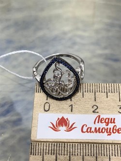 *Кольцо р.18,5 Сапфир арт. NR-R00461-X-W-W-X-BL-626 вес 3,7 г - фото 266531