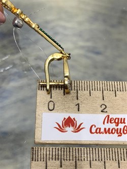 *Серьги Цаворит арт. NR-E01124-X-G-W-X-Gg-370 вес 7,3 г - фото 266549