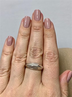 *Кольцо р.18 Белый Фианит арт. CZ-R00893-X-W-X-X-W-476 вес 3 г - фото 266580