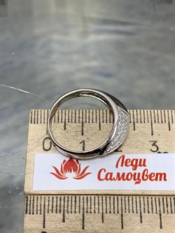 *Кольцо р.17,5 Белый Фианит арт. CZ-R00893-X-W-X-X-W-391 вес 2,9 г - фото 266596