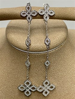 *Серьги Белый Фианит Микро Вставки арт. CZ-E02928-X-W-X-X-W-483 вес 6,85 г - фото 266603 *Серьги Белый Фианит Микро Вставки арт. CZ-E02928-X-W-X-X-W-483 вес 6,85 г - фото 266603
