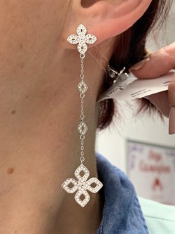 *Серьги Белый Фианит Микро Вставки арт. CZ-E02928-X-W-X-X-W-483 вес 6,85 г - фото 266604 *Серьги Белый Фианит Микро Вставки арт. CZ-E02928-X-W-X-X-W-483 вес 6,85 г - фото 266604
