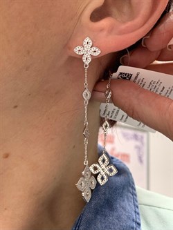 *Серьги Белый Фианит Микро Вставки арт. CZ-E02928-X-W-X-X-W-483 вес 6,85 г - фото 266605 *Серьги Белый Фианит Микро Вставки арт. CZ-E02928-X-W-X-X-W-483 вес 6,85 г - фото 266605
