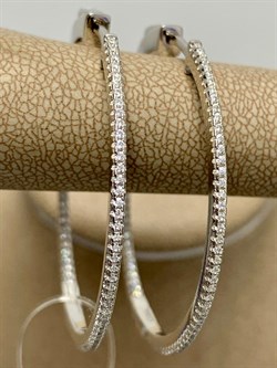 *Серьги Конго Белый Фианит Микро Вставки арт. CZ-E02948-X-W-X-X-W-262 вес 8,2 г - фото 266635 *Серьги Конго Белый Фианит Микро Вставки арт. CZ-E02948-X-W-X-X-W-262 вес 8,2 г - фото 266635