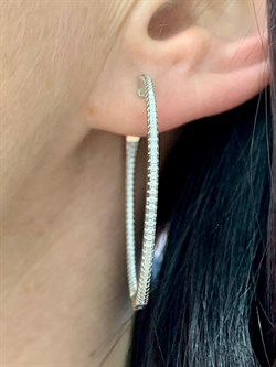 *Серьги Конго Белый Фианит Микро Вставки арт. CZ-E02948-X-W-X-X-W-262 вес 8,2 г - фото 266639 *Серьги Конго Белый Фианит Микро Вставки арт. CZ-E02948-X-W-X-X-W-262 вес 8,2 г - фото 266639