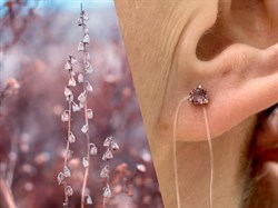 *Серьги Пусеты Родолит иск арт. 02-1196/0РДК-00-002 вес 0,96 г - фото 266719 *Серьги Пусеты Родолит иск арт. 02-1196/0РДК-00-002 вес 0,96 г - фото 266719