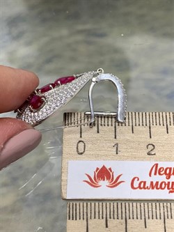 *Серьги Корунд Рубин арт. AS-E06345-X-W-R-X-W-351 вес 8,5 г - фото 266739 *Серьги Корунд Рубин арт. AS-E06345-X-W-R-X-W-351 вес 8,5 г - фото 266739