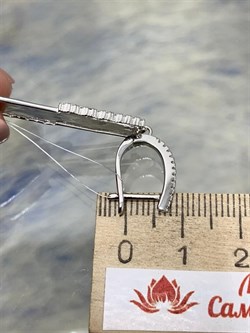 *Серьги Белый Фианит арт. MP-E00980-X-W-X-X-W-587 вес 5,08 г - фото 266799