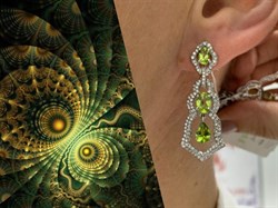 *Серьги Хризолит арт. AS-E06334-X-W-SO-X-W-595 вес 7,1 г - фото 266843 *Серьги Хризолит арт. AS-E06334-X-W-SO-X-W-595 вес 7,1 г - фото 266843