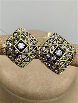 *Серьги Белый Фианит арт. CZ-E01622-X-L-W-X-W-812 вес 5,9 г - фото 266889