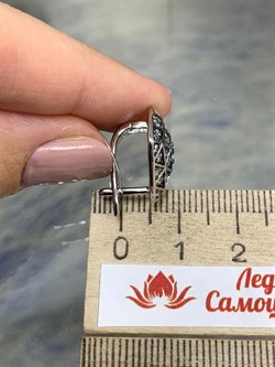 *Серьги Белый Фианит арт. CZ-E01622-X-WB-W-X-W-616 вес 5,7 г - фото 266911