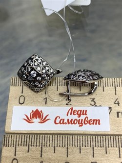 *Серьги Белый Фианит арт. CZ-E01622-X-WB-W-X-W-616 вес 5,7 г - фото 266912