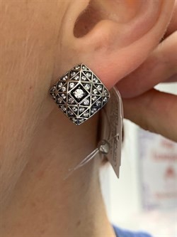 *Серьги Белый Фианит арт. CZ-E01622-X-WB-W-X-W-616 вес 5,7 г - фото 266914