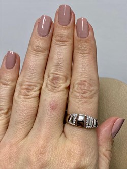 *Кольцо р.18 Белый Фивнит арт. CZ-R01685-X-W-X-X-W-848 вес 2,5 г - фото 266974