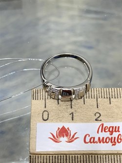 *Кольцо р.18 Белый Фивнит арт. CZ-R01685-X-W-X-X-W-848 вес 2,5 г - фото 266976