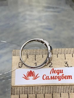 *Кольцо р.18 Белый Фивнит арт. CZ-R01685-X-W-X-X-W-848 вес 2,5 г - фото 266977