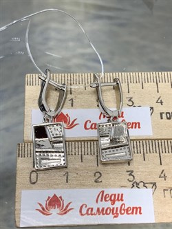 *Серьги Белый Фианит арт. CZ-E01685-X-W-X-X-W-687 вес 4,8 г - фото 266994