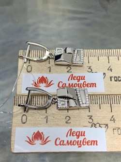 *Серьги Белый Фианит арт. CZ-E01685-X-W-X-X-W-687 вес 4,8 г - фото 266995