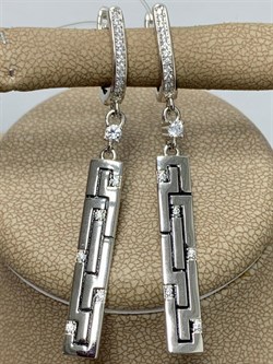 *Серьги Белый Фианит арт. CZ-E01668-X-WB-X-X-W-310 вес 5,7 г - фото 267057 *Серьги Белый Фианит арт. CZ-E01668-X-WB-X-X-W-310 вес 5,7 г - фото 267057