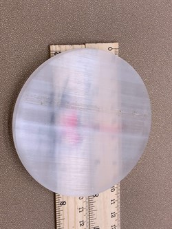 Пластина р.10 см Белый Селенит "Лотос" Марокко арт 103765-4 Вес 220 г - фото 267203