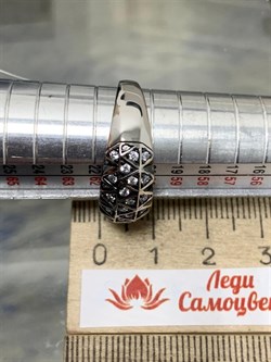 *Кольцо р.18,5 Белый Фианит арт. CZ-R01492-X-WB-X-X-W-465 вес 4,5 г - фото 267245