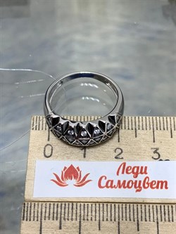 *Кольцо р.18,5 Белый Фианит арт. CZ-R01492-X-WB-X-X-W-465 вес 4,5 г - фото 267247