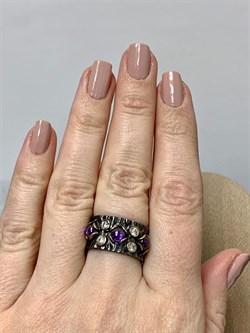 *Кольцо р.17,5 Аметист арт. AY-R40374-X-B-Pur-X-W-424 вес 6,7 г - фото 267297 *Кольцо р.17,5 Аметист арт. AY-R40374-X-B-Pur-X-W-424 вес 6,7 г - фото 267297