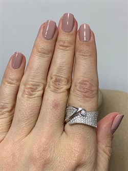 *Кольцо р.18 Белый Фианит Микро Вставки арт. MP-R01333-X-W-W-X-W-600 вес 5,62 г - фото 267381 *Кольцо р.18 Белый Фианит Микро Вставки арт. MP-R01333-X-W-W-X-W-600 вес 5,62 г - фото 267381