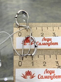 *Серьги Белый Фианит Микро Вставки арт. MP-E01333-X-W-W-X-W-947 вес 3,54 г - фото 267408 *Серьги Белый Фианит Микро Вставки арт. MP-E01333-X-W-W-X-W-947 вес 3,54 г - фото 267408