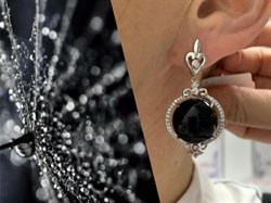 *Серьги Черный Агат Оникс арт. NS-E00678-X-W-B-X-W-071 вес 13,9 г - фото 267435 *Серьги Черный Агат Оникс арт. NS-E00678-X-W-B-X-W-071 вес 13,9 г - фото 267435