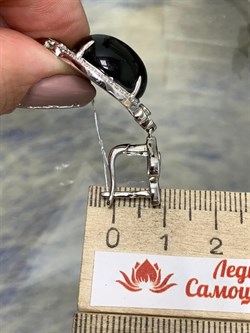 *Серьги Черный Агат Оникс арт. NS-E00678-X-W-B-X-W-071 вес 13,9 г - фото 267437 *Серьги Черный Агат Оникс арт. NS-E00678-X-W-B-X-W-071 вес 13,9 г - фото 267437