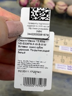 *Серьги Черный Агат Оникс арт. NS-E00678-X-W-B-X-W-071 вес 13,9 г - фото 267442 *Серьги Черный Агат Оникс арт. NS-E00678-X-W-B-X-W-071 вес 13,9 г - фото 267442