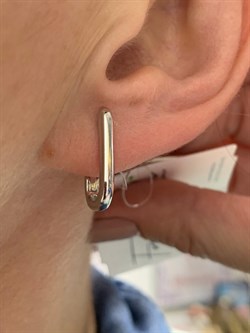 *Серьги Трансформеры Сердце Белый Фианит арт. CZ-E03366-X-W-X-X-W-783 вес 5,36 г - фото 267478