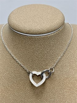 *Колье р.45 Сердце Белый Фианит арт. CZ-N03123-X-W-X-X-W-944 вес 3,98 г - фото 267486 *Колье р.45 Сердце Белый Фианит арт. CZ-N03123-X-W-X-X-W-944 вес 3,98 г - фото 267486