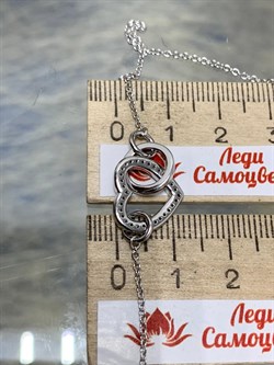 *Колье р.45 Сердце Белый Фианит арт. CZ-N03123-X-W-X-X-W-944 вес 3,98 г - фото 267487 *Колье р.45 Сердце Белый Фианит арт. CZ-N03123-X-W-X-X-W-944 вес 3,98 г - фото 267487