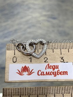 *Колье р.45 Сердце Белый Фианит арт. CZ-N03123-X-W-X-X-W-944 вес 3,98 г - фото 267488 *Колье р.45 Сердце Белый Фианит арт. CZ-N03123-X-W-X-X-W-944 вес 3,98 г - фото 267488