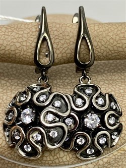 *Серьги Белый Фианит арт. CZ-E01620-X-WB-W-X-W-405 вес 6,03 г - фото 267516 *Серьги Белый Фианит арт. CZ-E01620-X-WB-W-X-W-405 вес 6,03 г - фото 267516