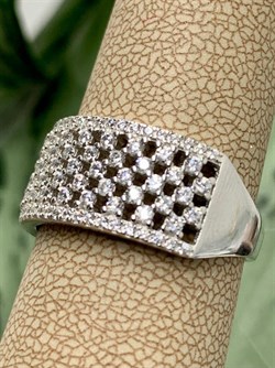 *Кольцо р.18,5 Фианит Микро Вставки арт. CZ-R01595-X-W-X-X-W-990 вес 4,24 г - фото 267539 *Кольцо р.18,5 Фианит Микро Вставки арт. CZ-R01595-X-W-X-X-W-990 вес 4,24 г - фото 267539