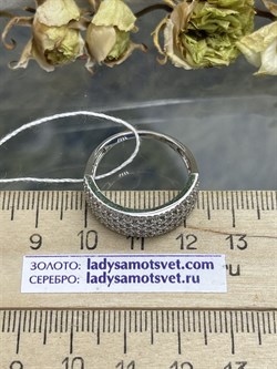 *Кольцо р.18,5 Фианит Микро Вставки арт. CZ-R01595-X-W-X-X-W-990 вес 4,24 г - фото 267540 *Кольцо р.18,5 Фианит Микро Вставки арт. CZ-R01595-X-W-X-X-W-990 вес 4,24 г - фото 267540