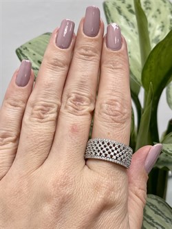 *Кольцо р.18,5 Фианит Микро Вставки арт. CZ-R01595-X-W-X-X-W-990 вес 4,24 г - фото 267543 *Кольцо р.18,5 Фианит Микро Вставки арт. CZ-R01595-X-W-X-X-W-990 вес 4,24 г - фото 267543