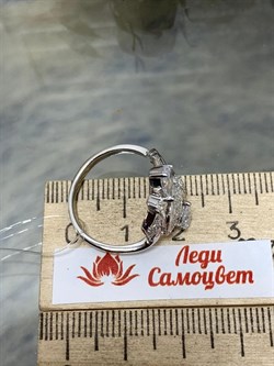 *Кольцо р.17 Белый Фианит Микро Вставки арт. CZ-R01669-X-W-W-X-W-636 вес 3,20 г - фото 267580 *Кольцо р.17 Белый Фианит Микро Вставки арт. CZ-R01669-X-W-W-X-W-636 вес 3,20 г - фото 267580