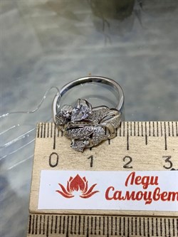 *Кольцо р.17 Белый Фианит Микро Вставки арт. CZ-R01669-X-W-W-X-W-636 вес 3,20 г - фото 267581 *Кольцо р.17 Белый Фианит Микро Вставки арт. CZ-R01669-X-W-W-X-W-636 вес 3,20 г - фото 267581