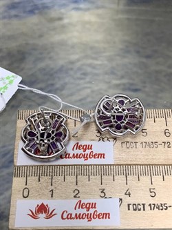 *Серьги Аметист арт. AS-E06341-X-W-Pur-X-W-563 вес 8,33 г - фото 267591 *Серьги Аметист арт. AS-E06341-X-W-Pur-X-W-563 вес 8,33 г - фото 267591