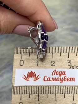 *Серьги Аметист арт. AS-E06341-X-W-Pur-X-W-563 вес 8,33 г - фото 267592 *Серьги Аметист арт. AS-E06341-X-W-Pur-X-W-563 вес 8,33 г - фото 267592