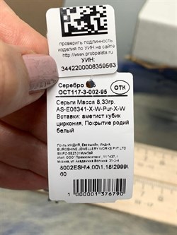 *Серьги Аметист арт. AS-E06341-X-W-Pur-X-W-563 вес 8,33 г - фото 267596 *Серьги Аметист арт. AS-E06341-X-W-Pur-X-W-563 вес 8,33 г - фото 267596