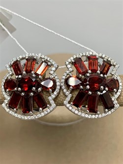 *Серьги Гранат арт. AS-E06341-X-W-R-X-W-543 вес 9,1 г - фото 267603 *Серьги Гранат арт. AS-E06341-X-W-R-X-W-543 вес 9,1 г - фото 267603