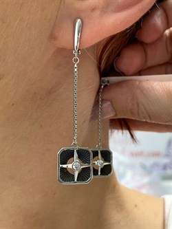 *Серьги Белый Фианит арт. SS-E01585-X-WB-W-X-X-517 вес 4,6 г - фото 267639 *Серьги Белый Фианит арт. SS-E01585-X-WB-W-X-X-517 вес 4,6 г - фото 267639