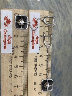 *Серьги Белый Фианит арт. SS-E01585-X-WB-W-X-X-517 вес 4,6 г - фото 267642 *Серьги Белый Фианит арт. SS-E01585-X-WB-W-X-X-517 вес 4,6 г - фото 267642