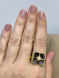 *Кольцо р.21 Белый Фианит арт. SS-R01585-X-L-W-X-X-546 вес 3,93 г - фото 267655